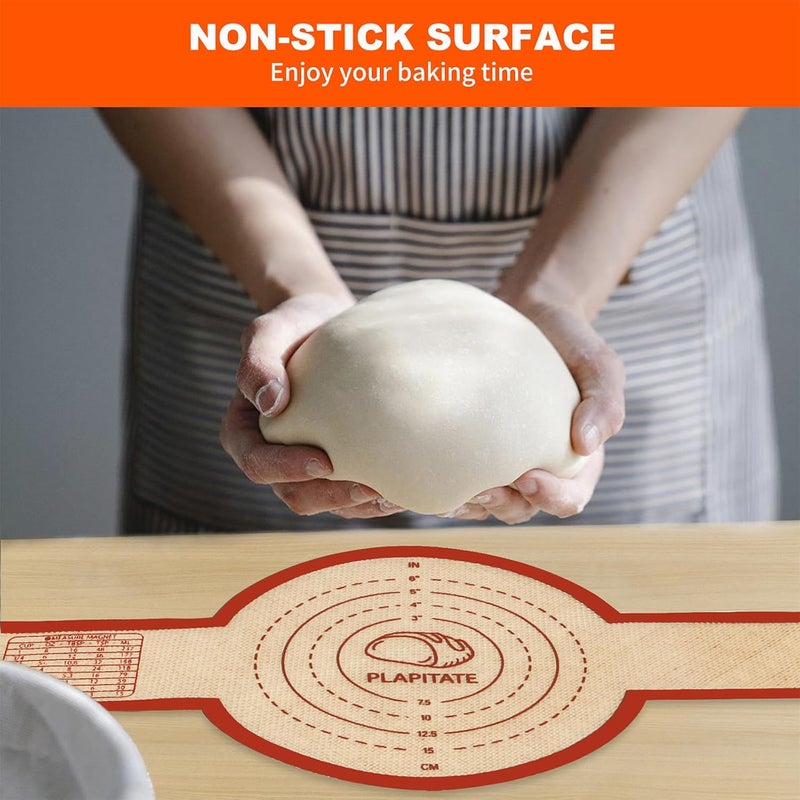 PLAPITATE Silicone Bread Sling for Dutch Oven Liner, 2 Pack Non-Stick, Easy Clean Reusable Silicone Baking Mat with Long Handles, Easy to Transfer Sourdough Bread, Red - Image 4